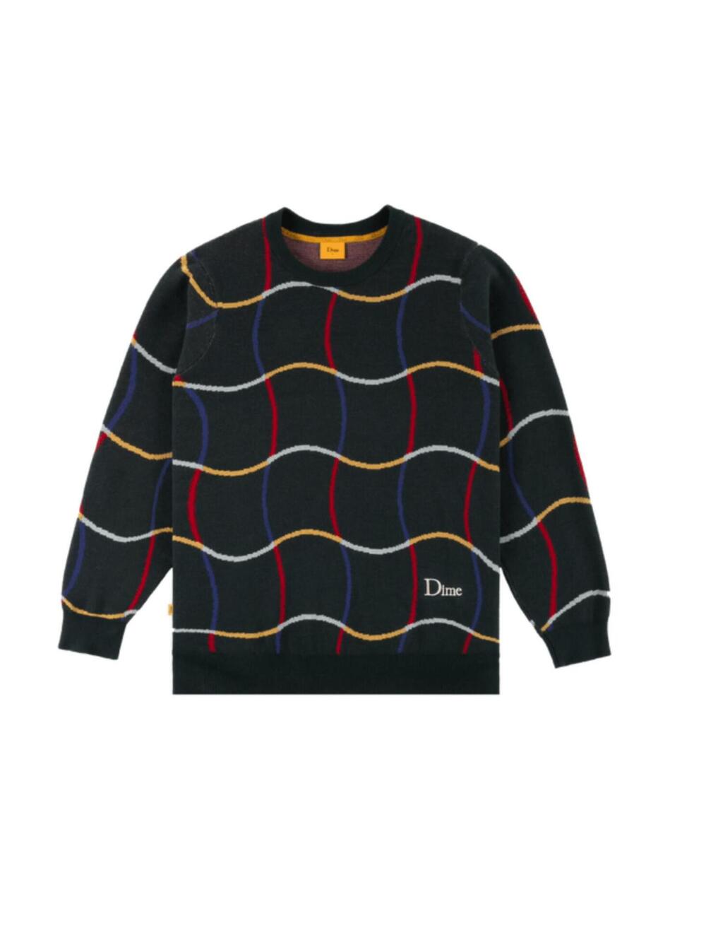 Dime Wave Knit Sweater Dark Forest • XL